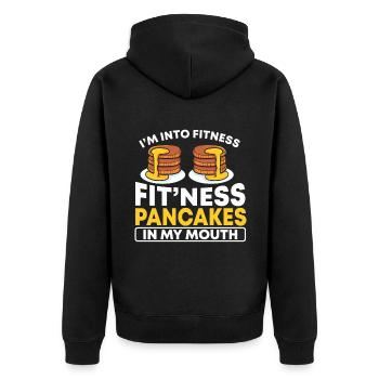 Pancakes Food Lover Best Pancake Maker - Unisex Premium Organic Zip Hoodie - black - Back - Nico (187cm)