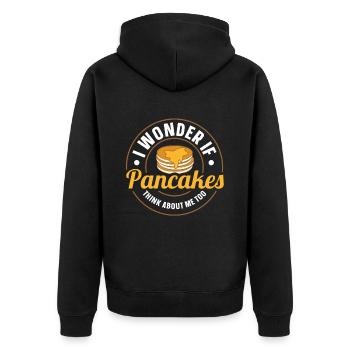 Pancakes Food Lover Best Pancake Maker - Unisex Premium Organic Zip Hoodie - black - Back - Nico (187cm)