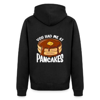 Pancakes Food Lover Best Pancake Maker - Unisex Premium Organic Zip Hoodie - black - Back - Nico (187cm)