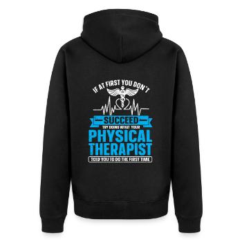 Physiothérapie Physiothérapeute Physiothérapeute - Veste à capuche bio Premium Unisexe - noir - Dos - Nico (187cm)