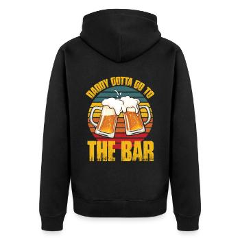 Father's Day gift for dad for Men's Day - Unisex Premium Organic Zip Hoodie - black - Back - Nico (187cm)