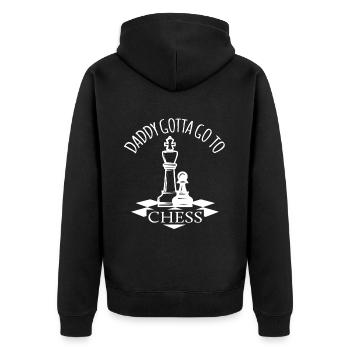 Father's Day gift for dad for Father's Day - Unisex Premium Organic Zip Hoodie - black - Back - Nico (187cm)
