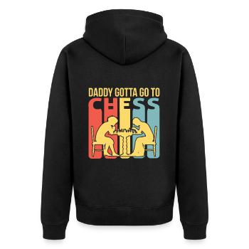 Cadeau de fête des pères pour papa le jour de la fête des pères - Veste à capuche bio Premium Unisexe - noir - Dos - Nico (187cm)