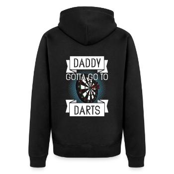 Cadeau de fête des pères pour papa pour la fête des pères - Veste à capuche bio Premium Unisexe - noir - Dos - Nico (187cm)
