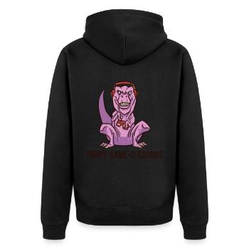 Father's Day gift for dad for Men's Day - Unisex Premium Organic Zip Hoodie - black - Back - Nico (187cm)