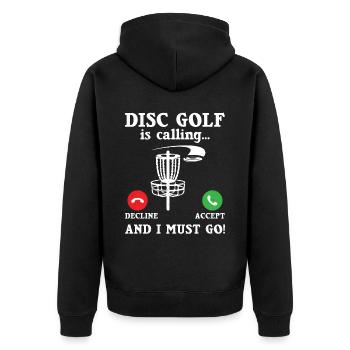 Disque de golf Frisbee - Veste à capuche bio Premium Unisexe - noir - Dos - Nico (187cm)