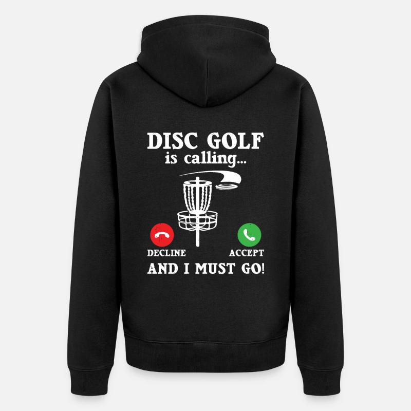 Disque de golf Frisbee - Veste à capuche bio Premium Unisexe - noir
