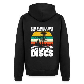 Disque de golf Frisbee - Veste à capuche bio Premium Unisexe - noir - Dos - Nico (187cm)