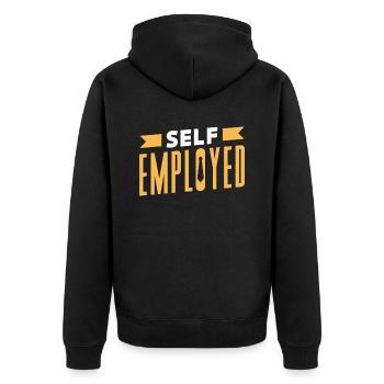 Freelance indépendant Freelance - Veste à capuche bio Premium Unisexe - noir - Dos - Nico (187cm)