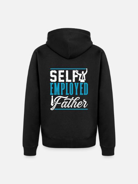 Self-employed father Self-employed Freelancer - Unisex Premium Organic Zip Hoodie - black