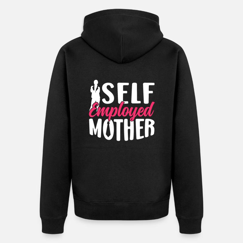 Indépendant Maman Freelance Indépendant - Veste à capuche bio Premium Unisexe - noir