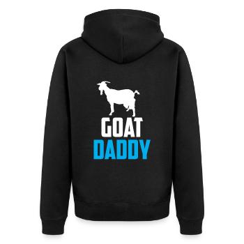 Chèvres Papa Garçon Type Animal Chèvre Domestique Chèvre - Veste à capuche bio Premium Unisexe - noir - Dos - Nico (187cm)