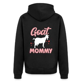 Chèvres Mama Fille Chèvre Domestique Animal Chèvre Chèvre - Veste à capuche bio Premium Unisexe - noir - Dos - Nico (187cm)