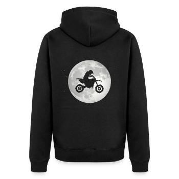 Pleine Lune - Guy Moto - - Veste à capuche bio Premium Unisexe - noir - Dos - Nico (187cm)