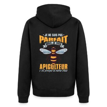 Je Suis Apiculteur - Veste à capuche bio Premium Unisexe - noir - Dos - Nico (187cm)