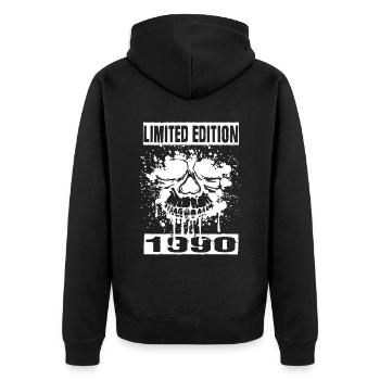 Édition limitée 1990 - Veste à capuche bio Premium Unisexe - noir - Dos - Nico (187cm)