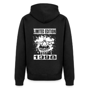 Édition limitée 1998 - Veste à capuche bio Premium Unisexe - noir - Dos - Nico (187cm)