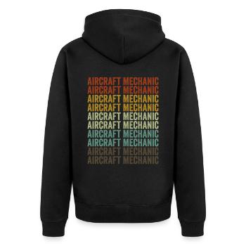 Mécanicien d’aéronefs Mécanicien d’aéronefs - Veste à capuche bio Premium Unisexe - noir - Dos - Nico (187cm)
