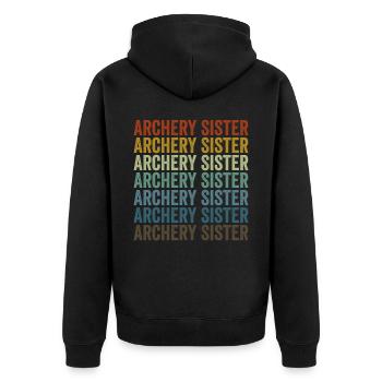 Tir à l’arc Sister Archer Bow et Pfe - Veste à capuche bio Premium Unisexe - noir - Dos - Nico (187cm)