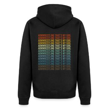 Armdrücken That's My Girl Wrestler Wrestling - Unisex Premium Bio Zip Hoodie - Schwarz - Hinten - Nico (187cm)