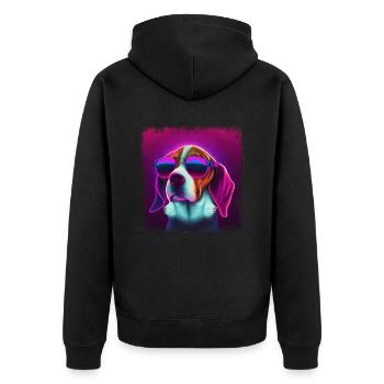 Dog Saying Beagle Design pour les amoureux des chiens - Veste à capuche bio Premium Unisexe - noir - Dos - Nico (187cm)