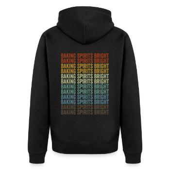 Baking Spirits Bright Baking Chef Baker - Unisex Premium Bio Zip Hoodie - Schwarz - Hinten - Nico (187cm)