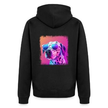 Dog saying Dalmatian design for dog lovers - Unisex Premium Organic Zip Hoodie - black - Back - Nico (187cm)