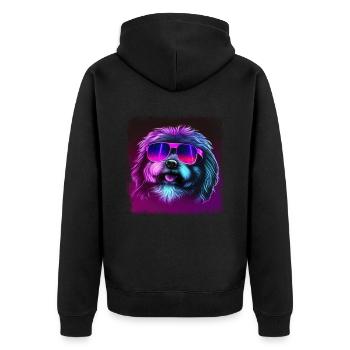 Hunde Spruch Havaneser Design für Hundeliebhaber - Unisex Premium Bio Zip Hoodie - Schwarz - Hinten - Nico (187cm)