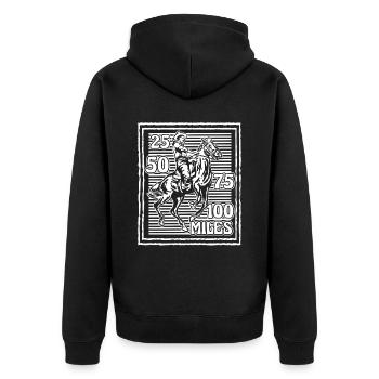 Cheval Affiche Équitation Endurance Équitation - Veste à capuche bio Premium Unisexe - noir - Dos - Nico (187cm)
