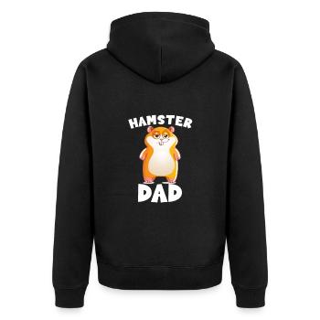 Papa hamster - Veste à capuche bio Premium Unisexe - noir - Dos - Nico (187cm)