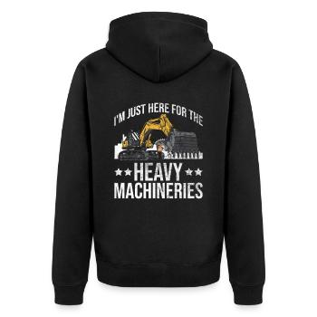 Bagger Schwermaschinenbediener Baggerfahrer - Veste à capuche bio Premium Unisexe - noir - Dos - Nico (187cm)