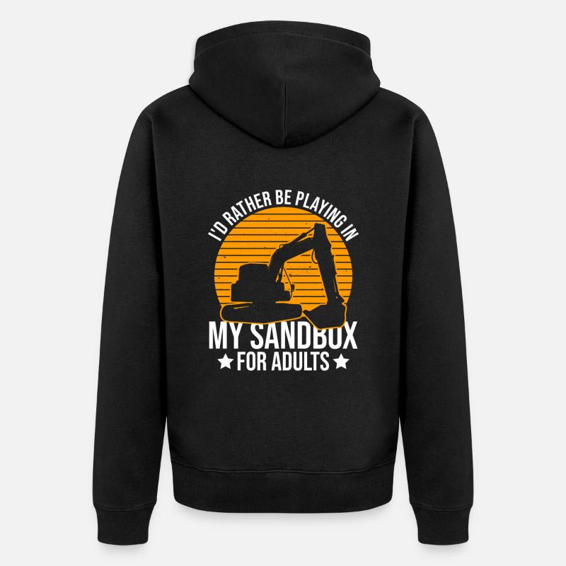 Baggerfahrer Bagger - Veste à capuche bio Premium Unisexe - noir