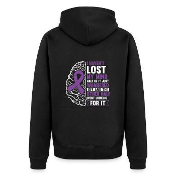 Épilepsie Ruban violet Épilepsie épileptique - Veste à capuche bio Premium Unisexe - noir - Dos - Nico (187cm)