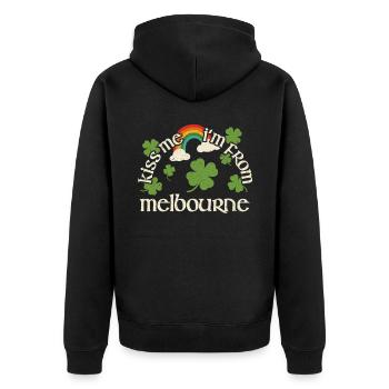 Kiss Me - Saint-Patrick Melbourne - Veste à capuche bio Premium Unisexe - noir - Dos - Nico (187cm)