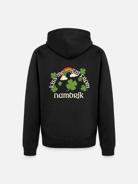 Embrasse-moi - Saint-Patrick Namdrik - Veste à capuche bio Premium Unisexe - noir