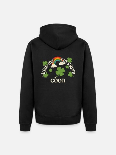 Embrasse-moi - Saint-Patrick Ebon - Veste à capuche bio Premium Unisexe - noir