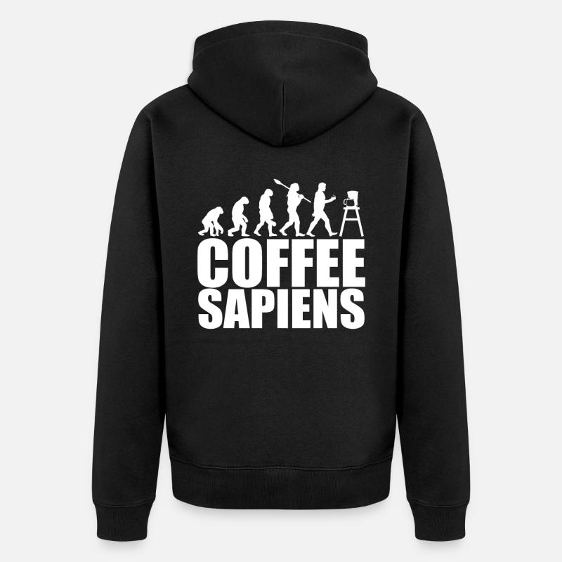 Café Sapiens - Veste à capuche bio Premium Unisexe - noir