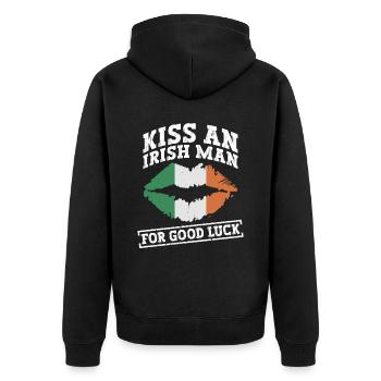 Irlande Irlandais drôle de dicton de la Saint-Patrick - Veste à capuche bio Premium Unisexe - noir - Dos - Nico (187cm)
