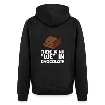 Chocolate Lover Chocolate Milk Chocolate Bars - Unisex Premium Organic Zip Hoodie - black - Back - Nico (187cm)