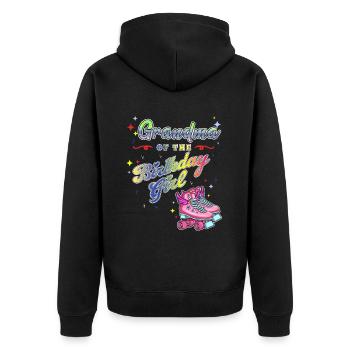 Inline Skater - Unisex Premium Bio Zip Hoodie - Schwarz - Hinten - Nico (187cm)
