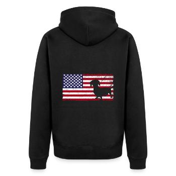 Teckel Cadeau Dixie Viennese Doxie Teckel - Veste à capuche bio Premium Unisexe - noir - Dos - Nico (187cm)