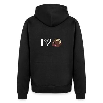 Chocolat drôle Chocolat Citation - Veste à capuche bio Premium Unisexe - noir - Dos - Nico (187cm)