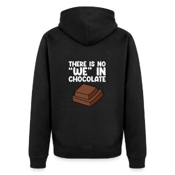 Chocolat drôle Chocolat Citation - Veste à capuche bio Premium Unisexe - noir - Dos - Nico (187cm)