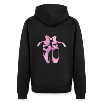 Ballet - Unisex Premium Organic Zip Hoodie - black - Back - Nico (187cm)