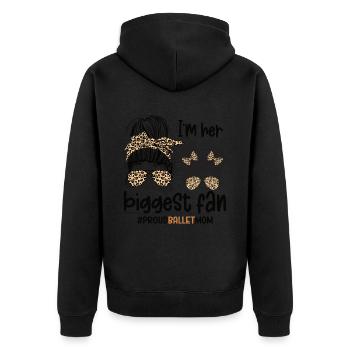 Ballet - Unisex Premium Organic Zip Hoodie - black - Back - Nico (187cm)
