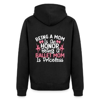 Ballet - Unisex Premium Organic Zip Hoodie - black - Back - Nico (187cm)