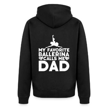 Ballet - Unisex Premium Organic Zip Hoodie - black - Back - Nico (187cm)