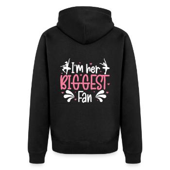 Ballet - Unisex Premium Organic Zip Hoodie - black - Back - Nico (187cm)