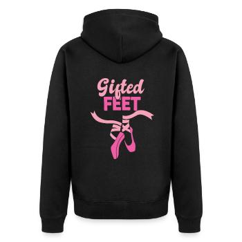 Ballet - Unisex Premium Organic Zip Hoodie - black - Back - Nico (187cm)