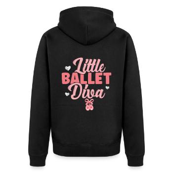 Ballet - Unisex Premium Organic Zip Hoodie - black - Back - Nico (187cm)